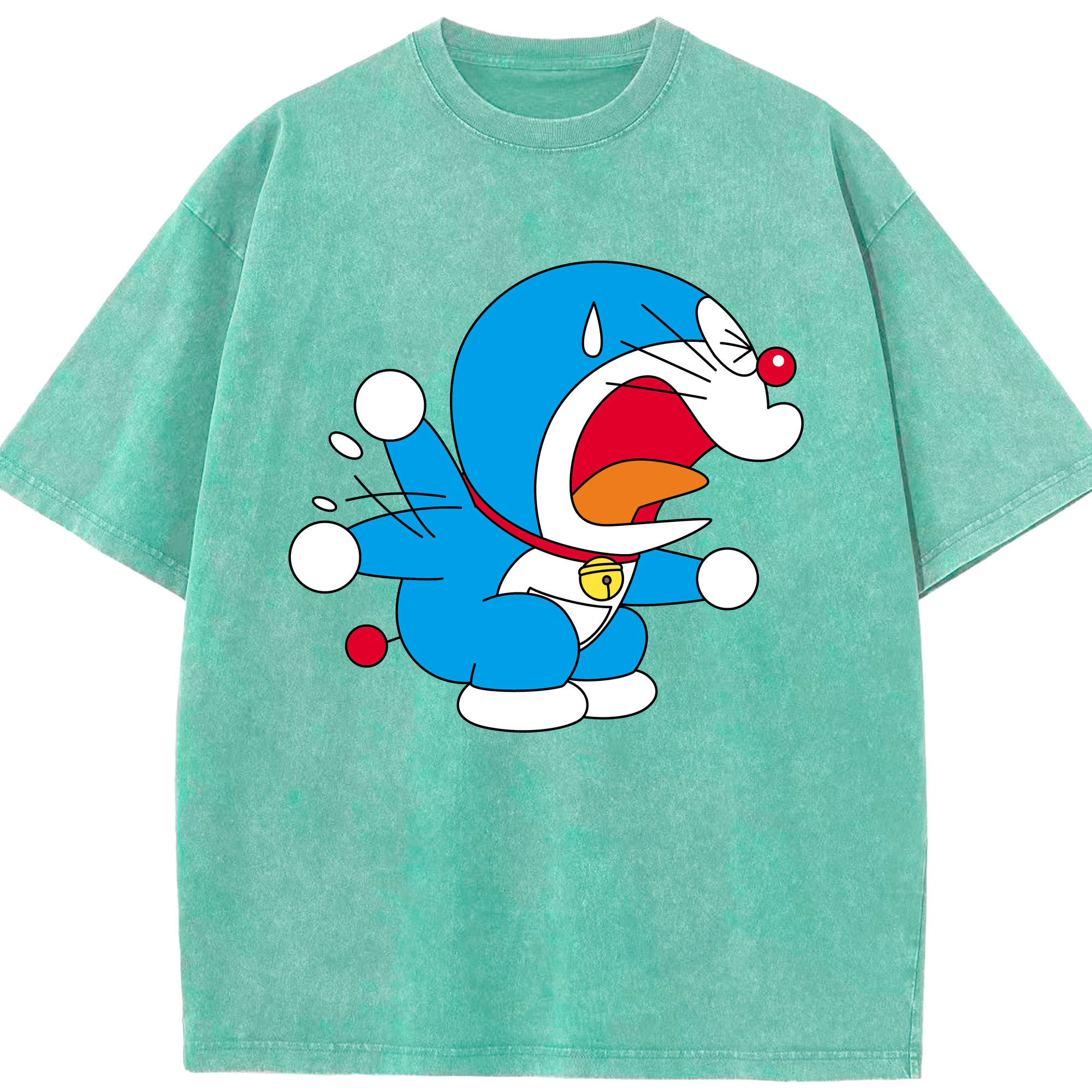 （画像用） ドラえもん Doraemon 綿100% ヴィンテージ風 半袖Tシャツ（フロントプリント）
